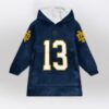 Fighting Irish 13 Football Unisex Blanket Hoodie 1