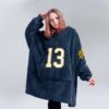 Fighting Irish 13 Football Unisex Blanket Hoodie 2