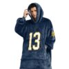 Fighting Irish 13 Football Unisex Blanket Hoodie 3