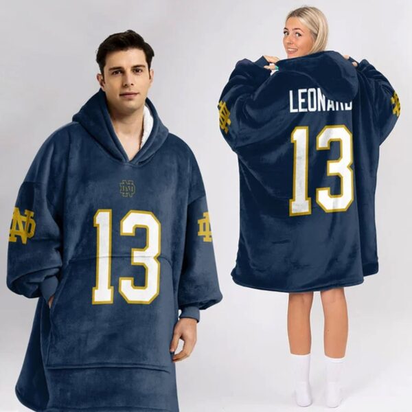 Fighting Irish 13 Football Unisex Blanket Hoodie