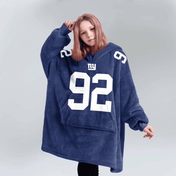 Giants Strahan 92 Football Unisex Blanket Hoodie