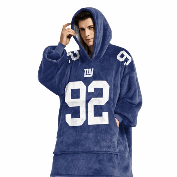 Giants Strahan 92 Football Unisex Blanket Hoodie