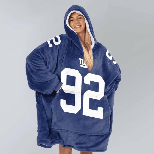 Giants Strahan 92 Football Unisex Blanket Hoodie