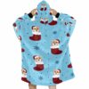 Glittery Red Christmas Stocking Corgis Blanket Hoodie