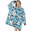 Grumble Of Pugs Blanket Hoodie