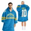 Herbert 10 Chargers Football Unisex Blanket Hoodie