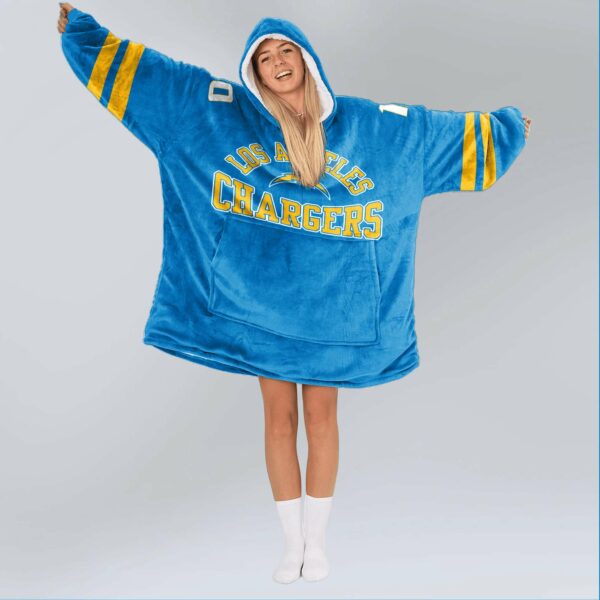 Herbert 10 Chargers Football Unisex Blanket Hoodie