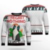 I Regret Nothing Cat Ugly Christmas Sweater