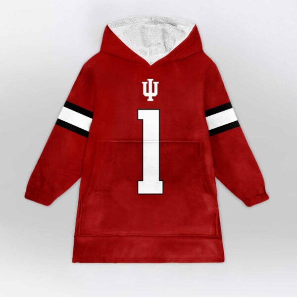 Indiana Football 1 Unisex Blanket Hoodie 1