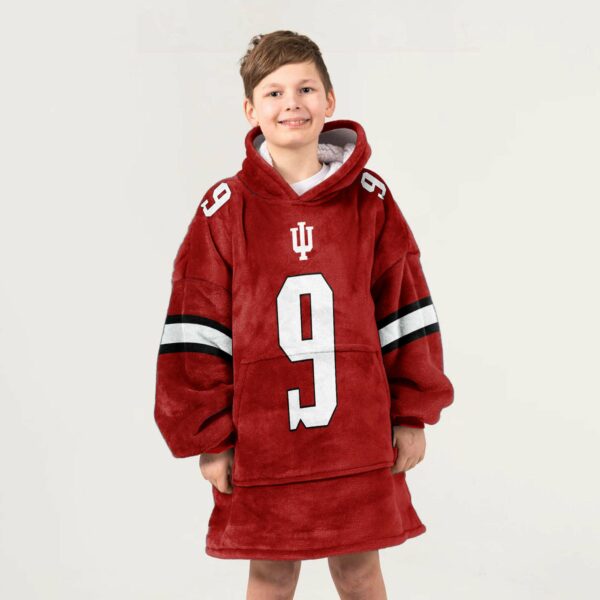 Indiana Rourke 9 Football Unisex Blanket Hoodie 2