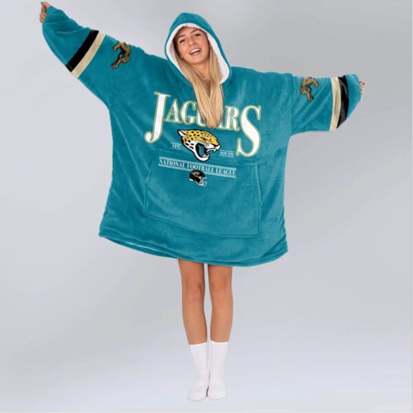 Jaguars Football Unisex Blanket Hoodie 4