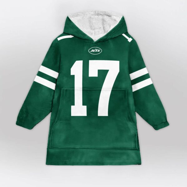 Jets Adams 17 Football Unisex Blanket Hoodie 1