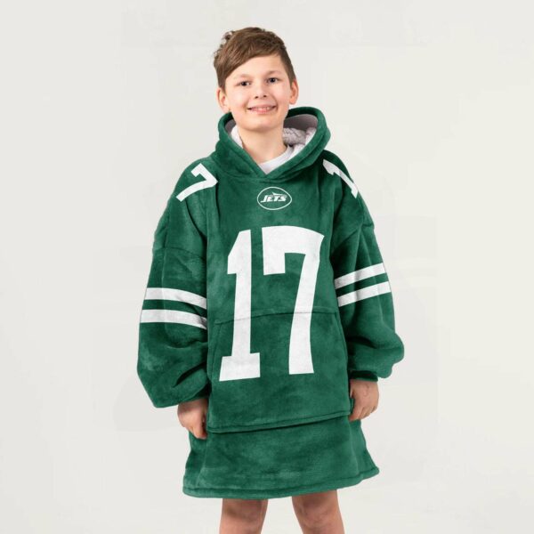 Jets Adams 17 Football Unisex Blanket Hoodie