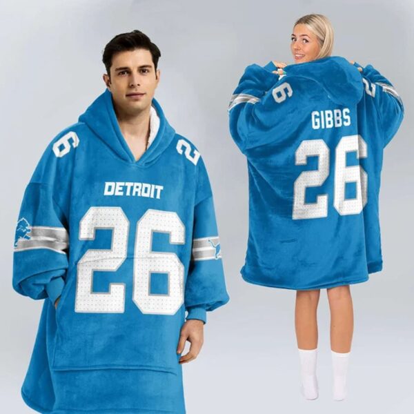 Lions Football 26 Unisex Blanket Hoodie