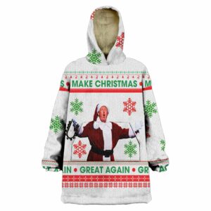 Make Christmas Great Again Trump Blanket Hoodie