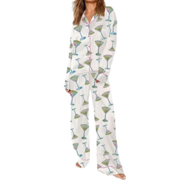 Martini Glasses Cocktail Pajama Set 1