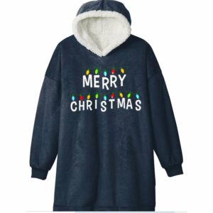 Merry Christmas Lights Blanket Hoodie