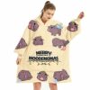 Merry Moodengmas Hippo Blanket Hoodie