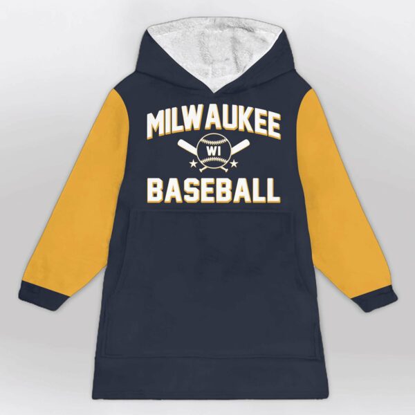 Milwaukee Baseball Blanket Hoodie 1