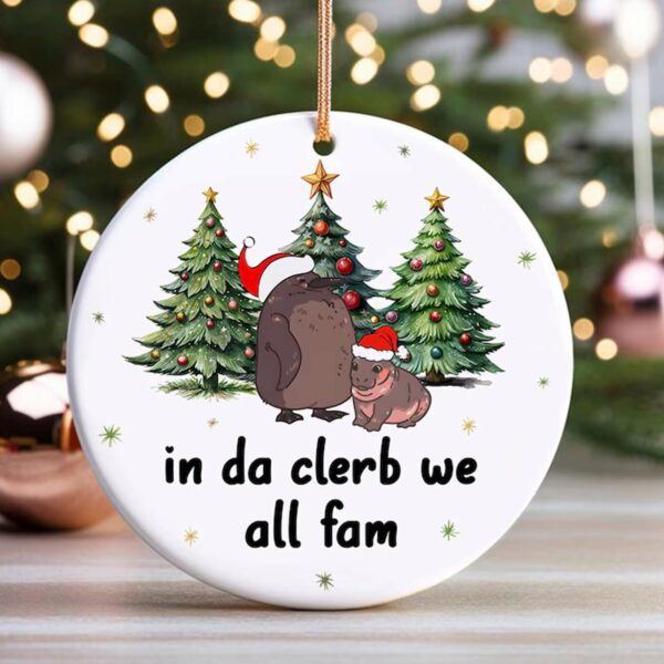 Moo Deng And Pesto In Da Clerb We All Fam Ornament