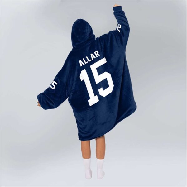 Nittany Lions 15 Football Unisex Blanket Hoodie 3