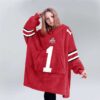 Ohio State 1 Football Unisex Blanket Hoodie 2