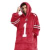 Ohio State 1 Football Unisex Blanket Hoodie 3