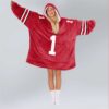 Ohio State 1 Football Unisex Blanket Hoodie 4