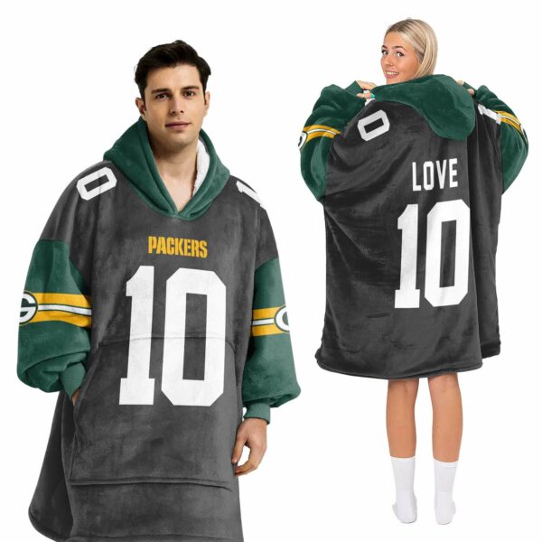 Packers 10 Love Football Unisex Blanket Hoodie