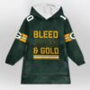 Packers Bleed Green And Gold Football Unisex Blanket Hoodie 1