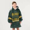 Packers Bleed Green And Gold Football Unisex Blanket Hoodie