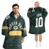 Packers Love 10 Football Blanket Hoodie 2