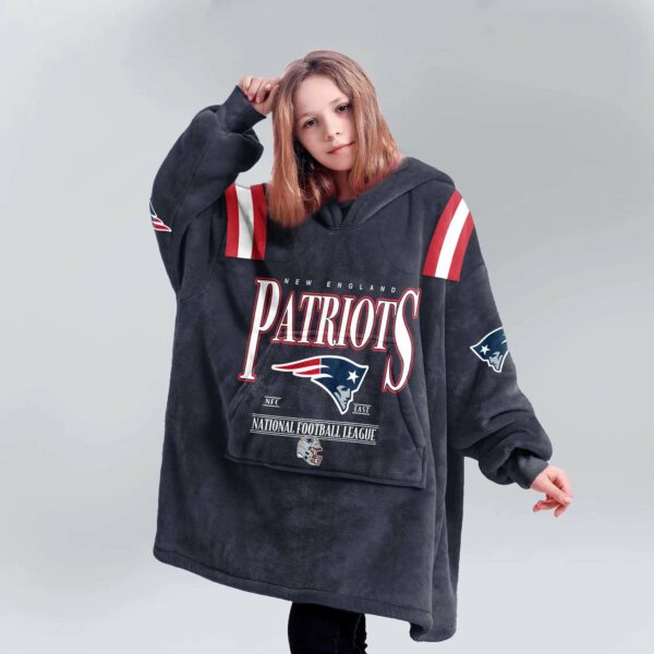 Patriots Brady 12 Football Unisex Blanket Hoodie