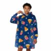 Pizza And Chips Hooded Blanket