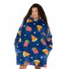 Pizza And Chips Hooded Blanket