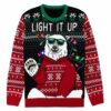 Polar Bear Light It Up Ugly Christmas Sweater