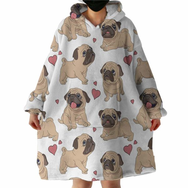 Pug Love Blanket Hoodie