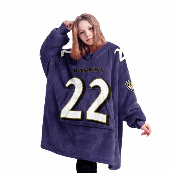 Ravens 22 Herry Football Unisex Blanket Hoodie 1