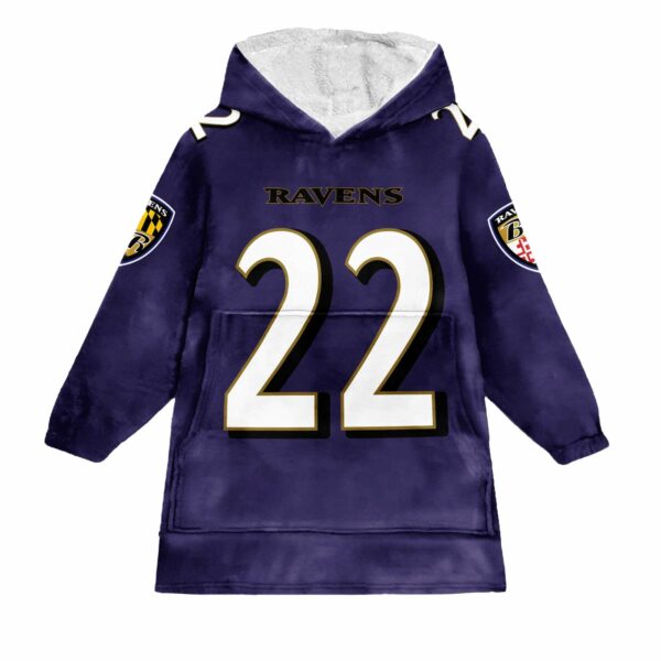 Ravens 22 Herry Football Unisex Blanket Hoodie 3