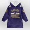 Ravens 8 Jackson Football Blanket Hoodie 1