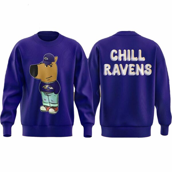 Ravens Chill Guy Football Sweatshirt