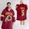 Redskins 5 Daniels Football Unisex Blanket Hoodie 2