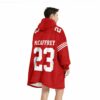 SF 49ers McCaffrey 23 Football Unisex Blanket Hoodie 1