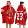 SF 49ers McCaffrey 23 Football Unisex Blanket Hoodie