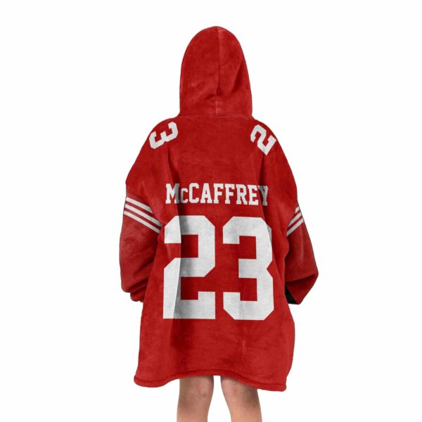 SF 49ers McCaffrey 23 Football Unisex Blanket Hoodie 2