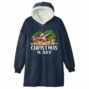 Santa Christmas In July Blanket Hoodie