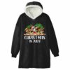 Santa Christmas In July Blanket Hoodie