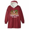 Santa Christmas In July Blanket Hoodie