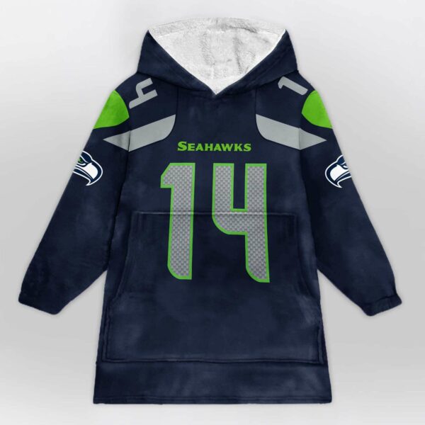 Seahawks Metcalf 14 Football Unisex Blanket Hoodie