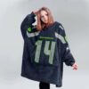 Seahawks Metcalf 14 Football Unisex Blanket Hoodie